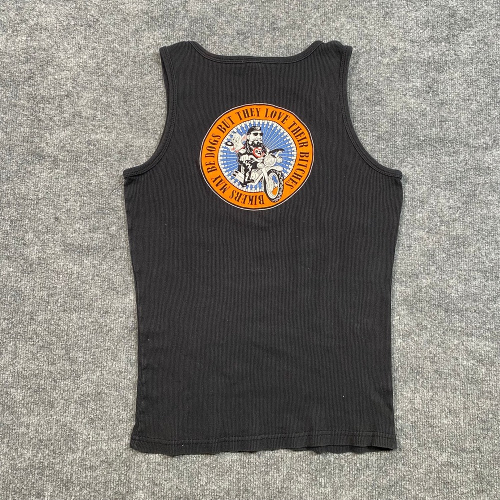 Anvil Diablos Rojo Biker Graphic Ribbed Tank Top Black XL Womens Bikers May Be